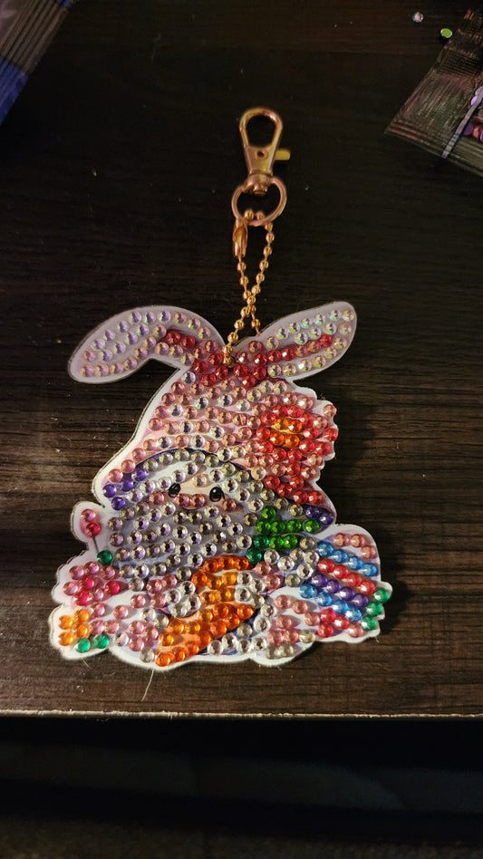Bunny Gnome Keychain